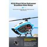 YU XIANG F280 2.4G 6CH RC Bürstenloser Direktantrieb 3D/6G Stunt-Hubschrauber RTF-Modell