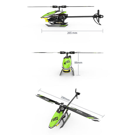 YU XIANG F120 RC Helicopter 2.4G 6CH Direct Drive Brushless Model