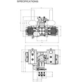EPHIL X-40cc-T Pro Electric Starter Twin-cylinders Two-Stroke Horizontally Opposed Gasoline Engine Model for Fixed-Wing Aircraft Models - RAZORDON
