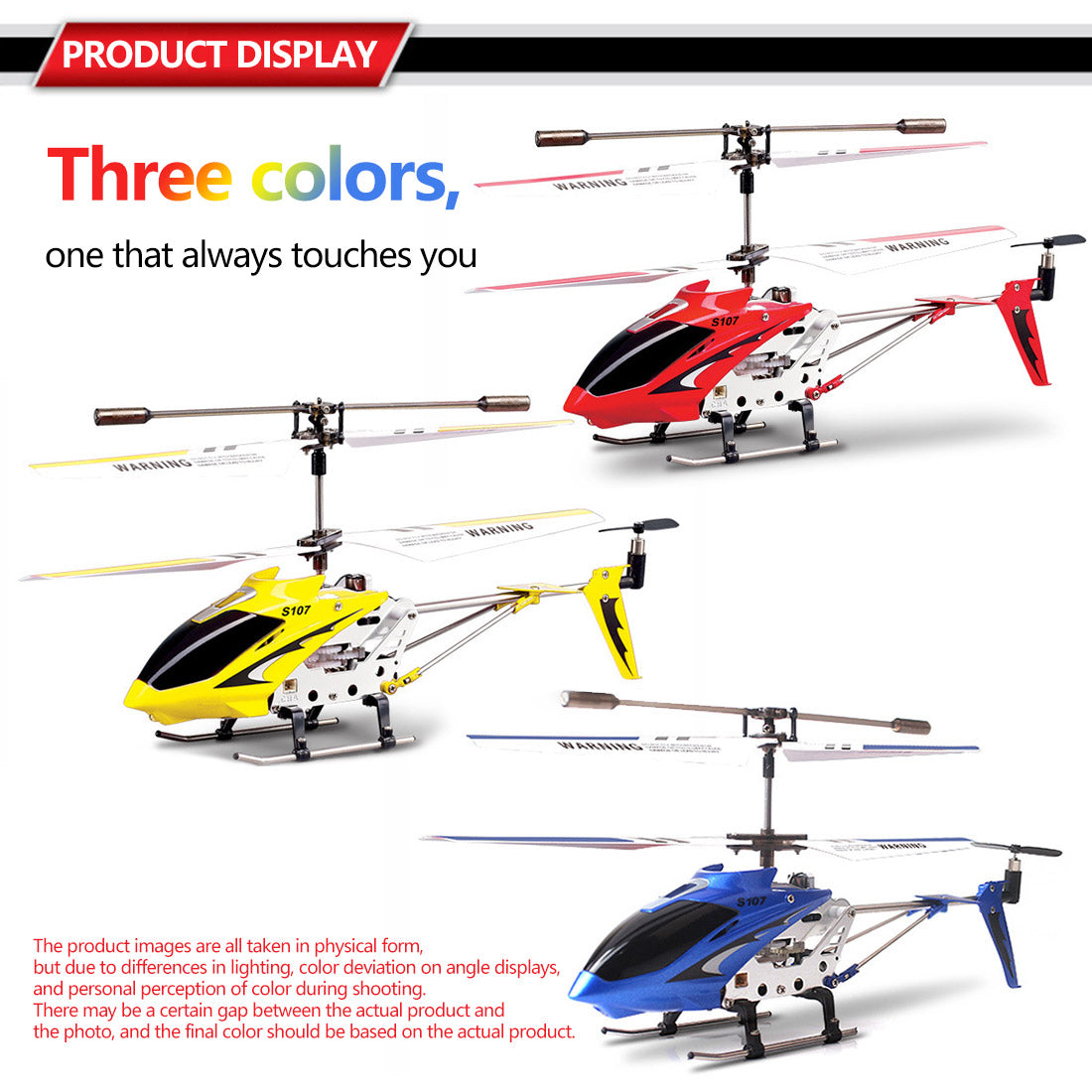 S107G Helicopter Model 2.4G RC 3CH Dual-propeller Aircraft Model with Gyro