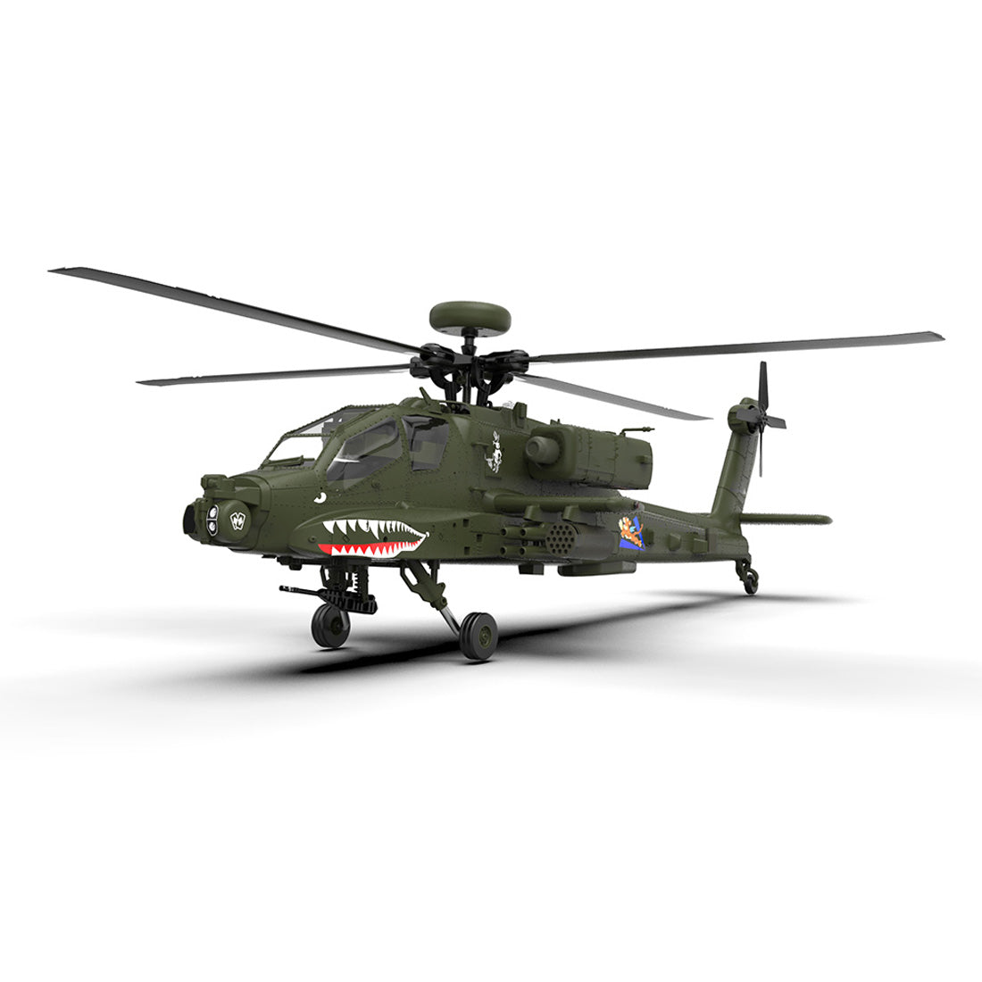 YU XIANG F11 AH60 Apache 1/32 Ratio 2.4G Remote-controlled Dual-axis Co-drive without Ailerons 6G/3D Stunt Military RC Helicopter Model--razordon