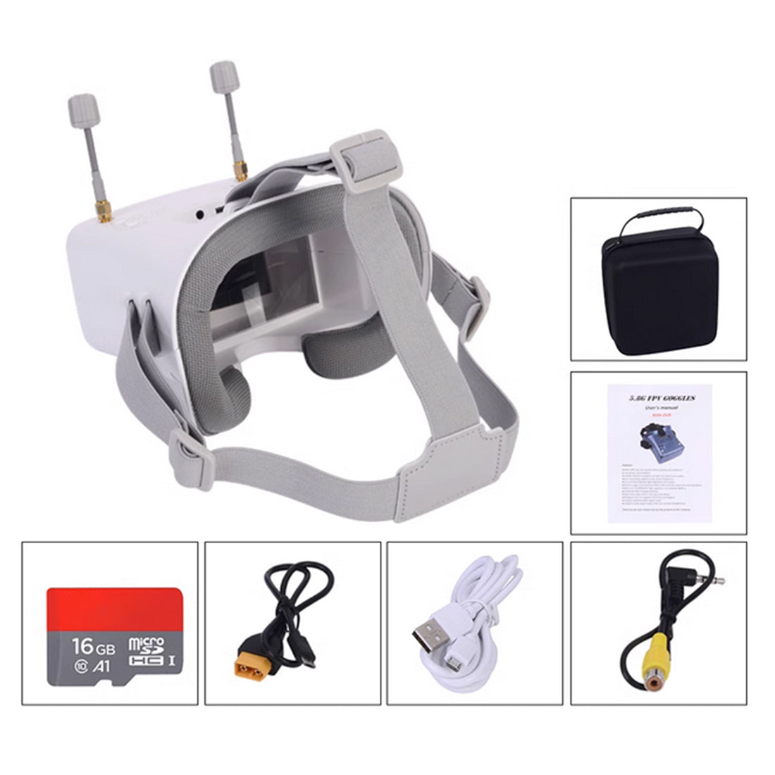 fpv video goggles 008D PRO FPV Glasses 5.8G Analog Mapping Glasses Traversing Aircraft Drone Helicopter First View DVR Video Dedicated With 32G Memory Card