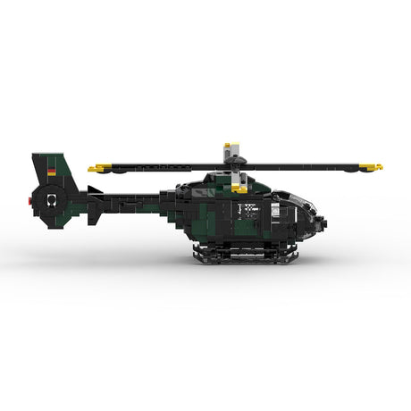 MOC-176643 European EC 135 Helicopter Military Assembly Toy Building Blocks Set - Razordon